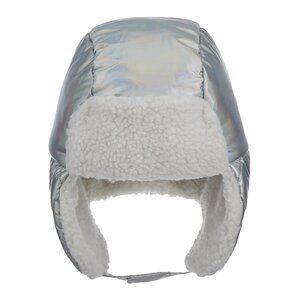 Swiss Tech Toddler Insulated Trapper Hat Sherpa Lined Silver UNISEX NEW